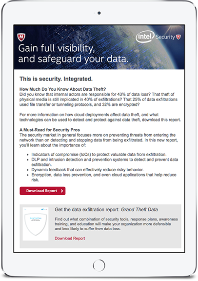 Intel Security—Safeguard Data Email