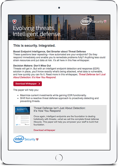 Intel Security—Neutralizing Emerging Threats Email